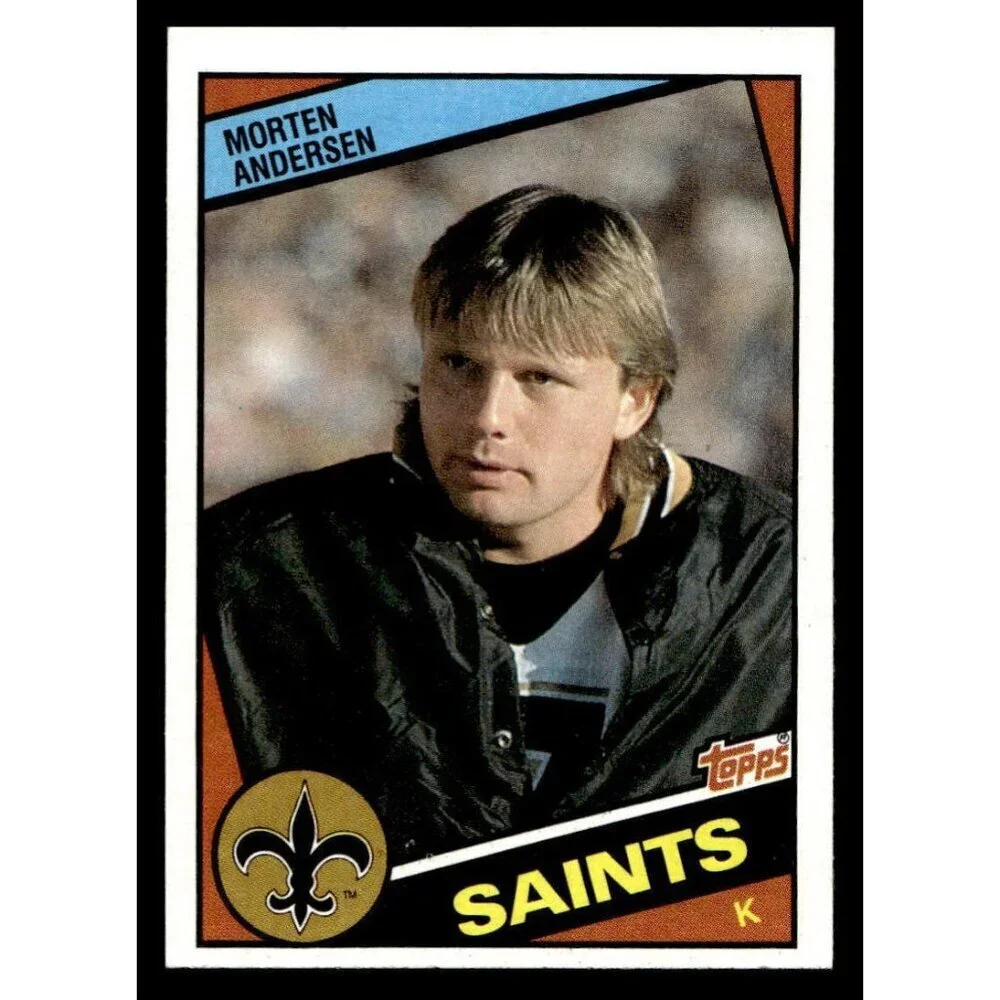 1984 Topps #300 Morten Andersen Rookie Card  New Orleans Saints